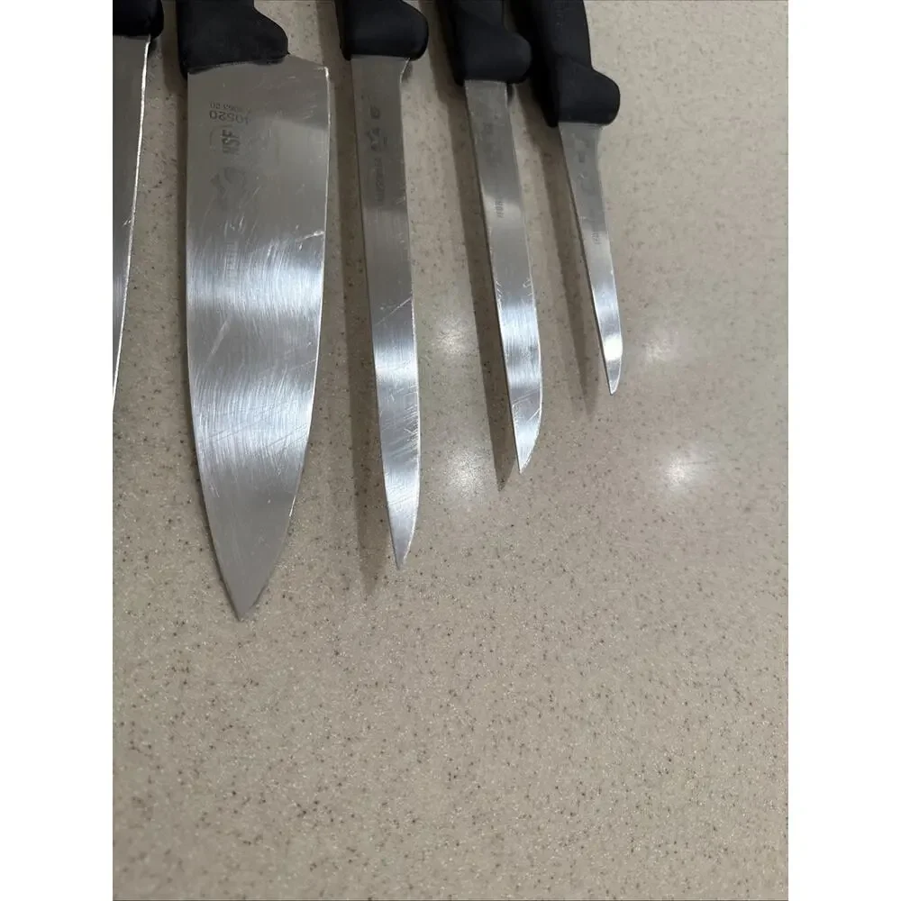 7 Victorinox Forschner Knives Knife Set 9” to 16” long SWISS Made vtg